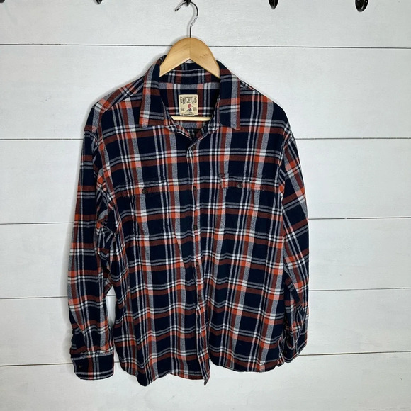 RedHead Other - Redhead Blue and Red Plaid Outdoor Hunting Flannel Shirt - Mens XL